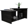 Tuhome Wema 3 Coffee Table, Lower Open Shelf, Espresso MLV3983